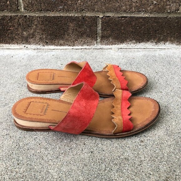 Dolce Vita Shoes - DOLCE VITA Slides Sandals Size 7 Vegan Leather Orange Shoes Womens